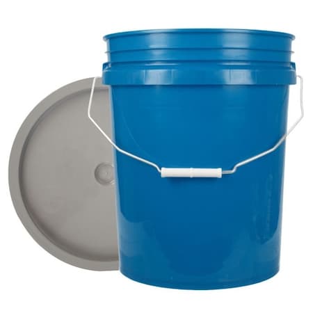 World Enterprises Bucket, 12 in H, Chevron and Gray 5CHBLU,345GRY